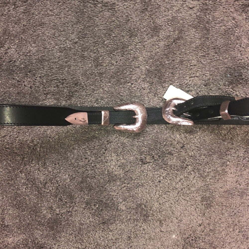 Black and silver belt
